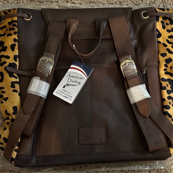 American Darling Leopard Print Drawstring Backpack - Picture 4 of 4